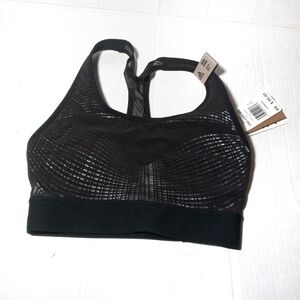 Adidas Black Silver Racerback Sports Bra